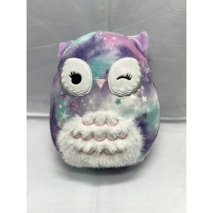 Squishmallow "Solina" the winking owl, Galaxy colored winking owl, plush, kelly